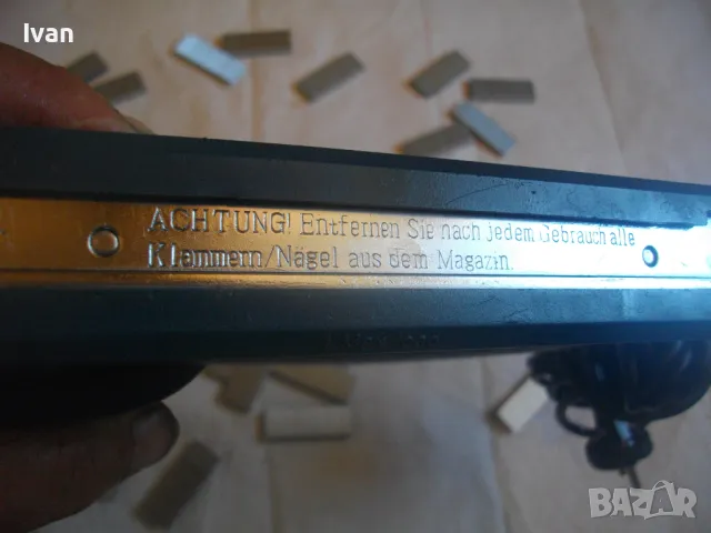 Немски ЗА РЕМОНТ ЗА ЧАСТИ Електрически Дърводелски Тапицерски ТАКЕР 8-16мм Липсва Удар Top Craft, снимка 11 - Други инструменти - 47457787