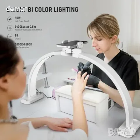 Сгъваема дъговидна LED лампа NEEWER HM01-D 40 W, 74 см, снимка 3 - Козметични уреди - 55955517