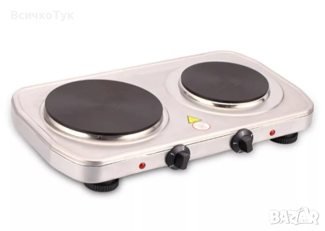 ✨Двоен електрически котлон SAPIR SP 1445 ODRS, 2500W, Регулатор с ключ, Сребрист 