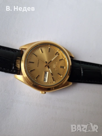 SEIKO 5, Automatic 7s26, 21 jewels Japan; Почти нов часовник! PVD Gold, снимка 3 - Мъжки - 53353038