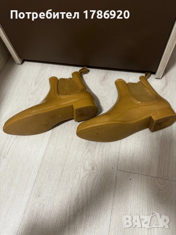  Дамски гумени боти Chelsea в бежово - стил дори в дъждовни дни!, снимка 6 - Дамски боти - 27818848