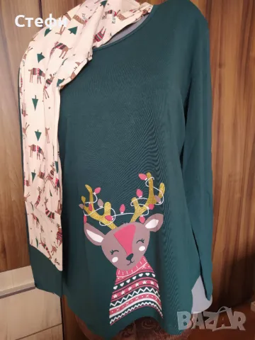 Коледна Дамска Пижама 3XL и 5XL 25лв