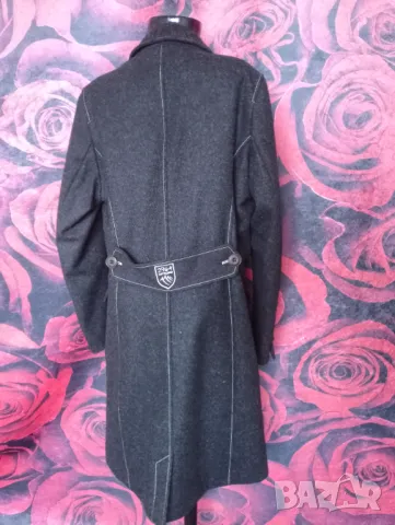 Тъмно Сиво дамско палто манто Чиста вълна ХЛ , снимка 5 - Палта, манта - 49461108