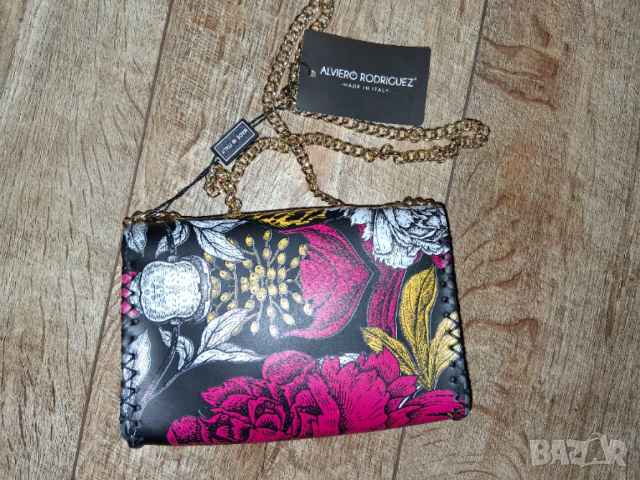 дамска чанта Alviero Rodriguez Borsa Madame Floral Leopard, снимка 13 - Чанти - 53716050