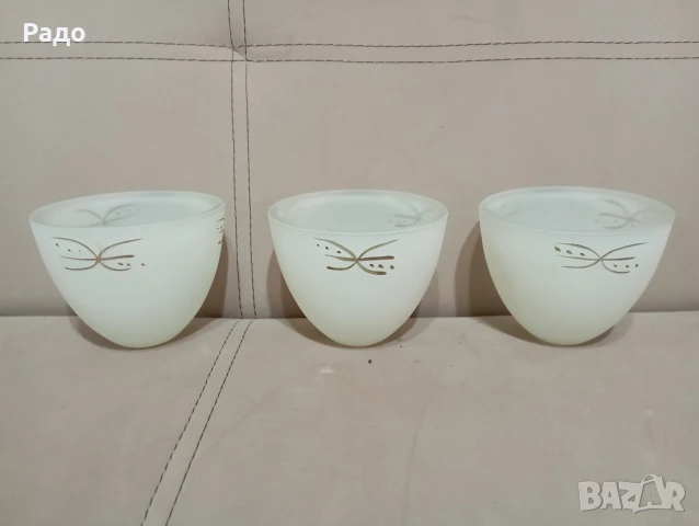 Стъклен абажур. Стъкло за лампа. Чашка за полилей