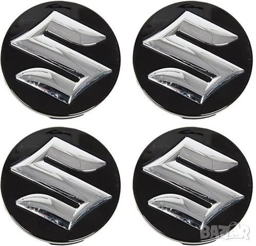 Комплект 4 броя 54мм капачки за джанти Suzuki Черни или Сиви, снимка 2 - Аксесоари и консумативи - 52872168