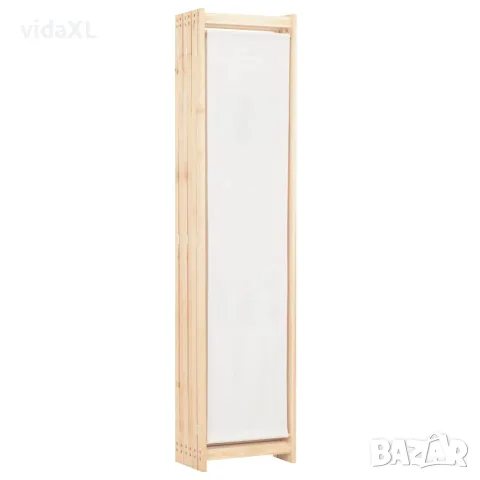 vidaXL Параван за стая, 6 панела, кремав, 240х170х4 cм, текстил, снимка 3 - Паравани - 56146443