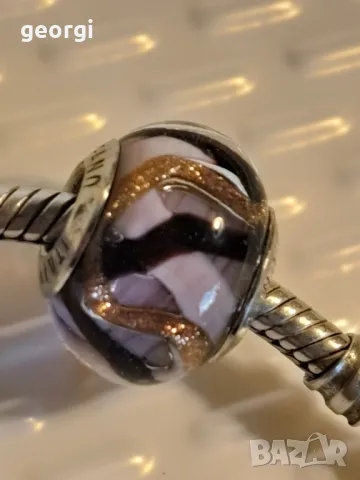 сребърна гривна Pandora  с пет талисманчета , снимка 14 - Гривни - 46750710