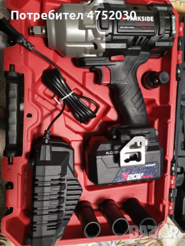 Parkside c4 ударен гайковерт Германия комплект батерия зарядно 