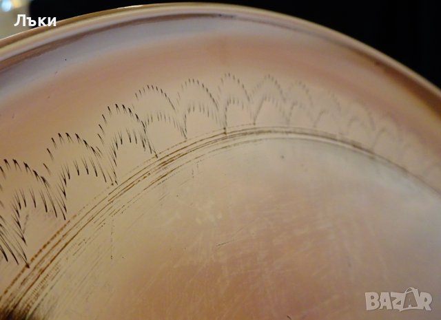 Старинна медна чиния 19 см. , снимка 3 - Антикварни и старинни предмети - 40700811