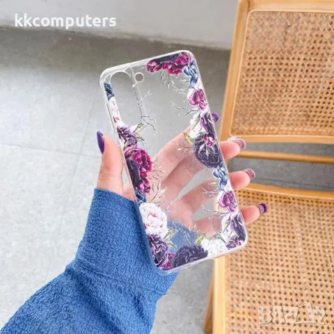 Калъф силикон ART Рози за Samsung Galaxy S24 Plus / Прозрачен / Баркод : 3130229