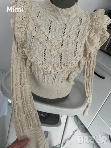 Zara плетена бруза,поло  , снимка 7 - Блузи с дълъг ръкав и пуловери - 51798640