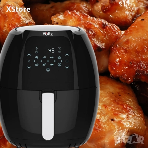 Промоция - Фритюрник AirFryer Voltz OV51980F 1800W, 7.7L, 2 ГОДИНИ ГАРАНЦИЯ, снимка 9 - Фритюрници - 52437335