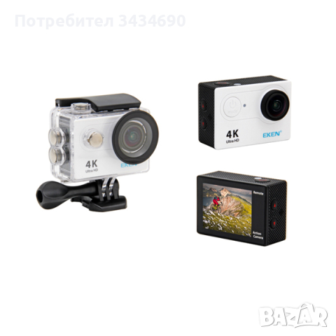 Екшън камера EKEN H9R 4K с WIFI водоустойчива 30 метра 170 градуса / SPK029 /, снимка 9 - Камери - 44512937