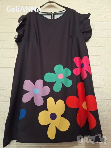 СТРАХОТНА РОКЛЯ/ТУНИКА ЕФЕКТЕН ДЕСЕН 3XL-4XL, снимка 3 - Рокли - 51637035