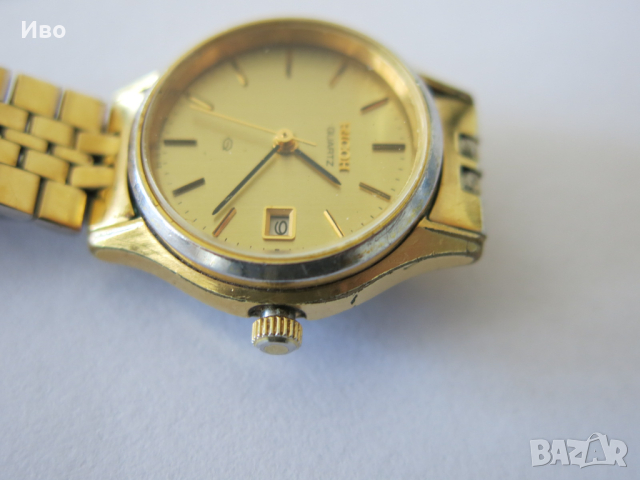 Дамски ретро часовник RICOH Quartz 674001, позлатен., снимка 5 - Дамски - 44636748