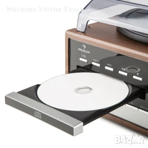 НОВ Немски Ретро Грамофон с ГАРАНЦИЯ AUNA P55 ES А 10029158, снимка 3 - Грамофони - 47534256