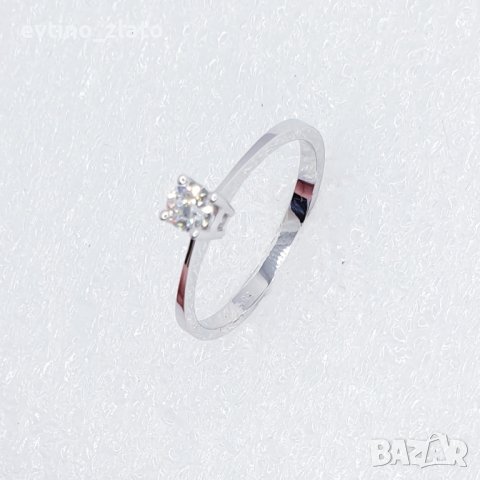Златни пръстени -18К с диаманти, снимка 15 - Пръстени - 39067326