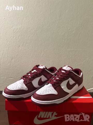 Оригинални Nike Dunk Low – бяло / бордо 43/27.5см