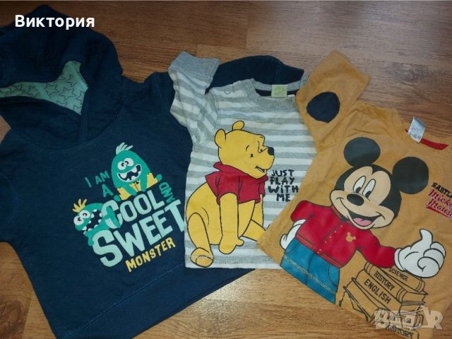 Блузки с мики маус мечо пух, снимка 6 - Бебешки блузки - 38839098