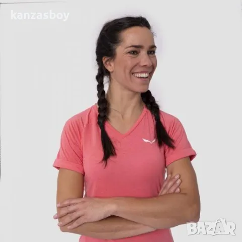 SALEWA PUEZ MEL DRY W V-NECK S/S TEE - страхотна дамска тениска КАТО НОВА ХЛ