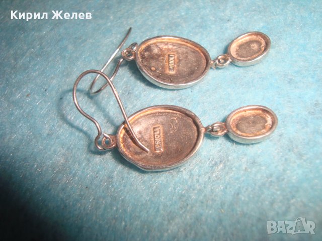 PRIOLI ЕМАЙЛИРАНИ СРЕБЪРНИ МАРКОВИ ОБЕЦИ СРЕБРО 925 БУТИКОВИ АРТ ИЗРАБОТКА 25745, снимка 2 - Обеци - 35736366