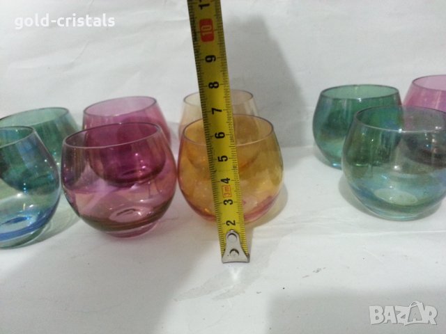Ретро цветни чашки  чаши, снимка 3 - Антикварни и старинни предмети - 35985281
