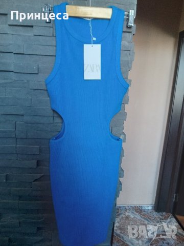 Синя рокля Zara , снимка 4 - Рокли - 42458888