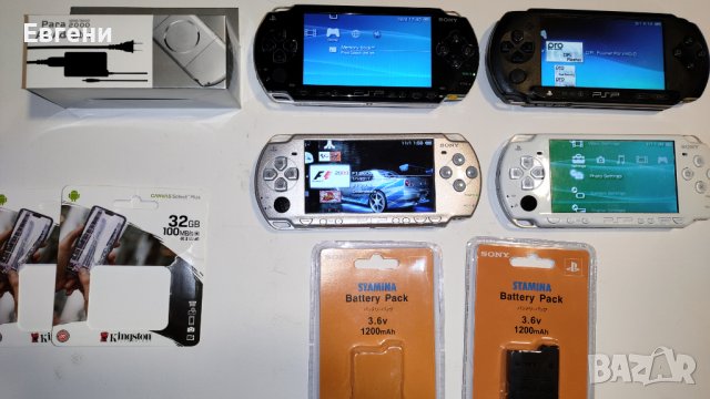 Psp street конзола Sony 2000, 1000, мемори карта игри псп хакната