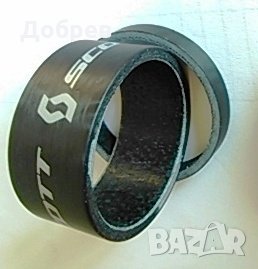 Карбонови спейсери SCOTT комплект 2 бр., кабелни водачи Scott и други части, снимка 2 - Части за велосипеди - 34086927