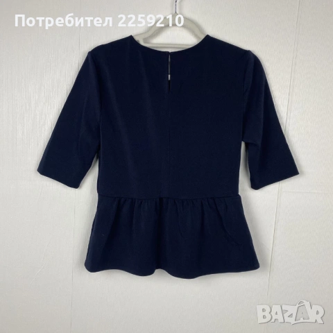 Тъмносиня плетена блуза с мъниста от Ann Taylor. Размер XL. Състояние: ново., снимка 3 - Корсети, бюстиета, топове - 53302328