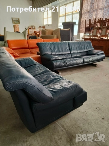 Комплект дивани двойка и тройка от естествена кожа , снимка 8 - Дивани и мека мебел - 52261356