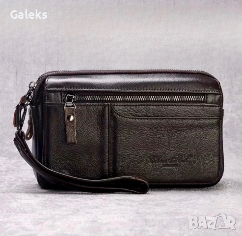 Мъжки универсални и елегантни, компактни кожени ръчни чантички тип Борсета!, снимка 3 - Чанти - 53805691