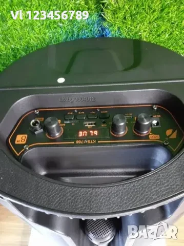 Караоке тонколона с Bluetooth KTS-1766 8’’ и микрофон, снимка 4 - Bluetooth тонколони - 50748973