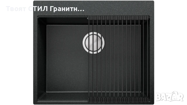 Графитната кухненска мивка Oslo XL (500x590 мм) е топ избор за модерна кухня , снимка 6 - Мивки - 50535362