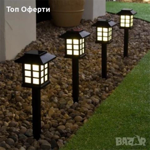 Комплект от 6 броя соларни LED лампи за двор и градина, снимка 10 - Соларни лампи - 47809935