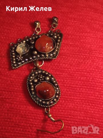 СТАРО УКРАШЕНИЕ от САЧАН с КАРНЕОЛ и КРИСТАЛ ВИСУЛКА 50141