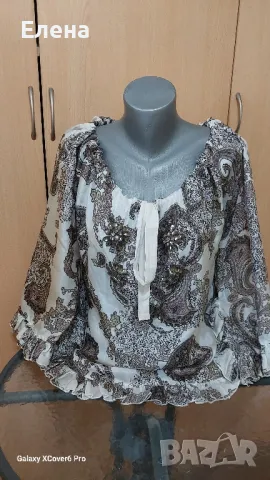 Блуза Smooph .100% коприна. размер L/M., снимка 2 - Блузи с дълъг ръкав и пуловери - 49977987