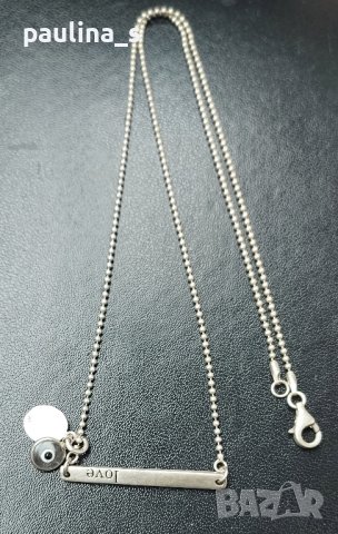 Два различни броя / Сребърно колие с Окото на Назар и Ейлат Истейт камък / проба 925 , снимка 6 - Колиета, медальони, синджири - 44288151