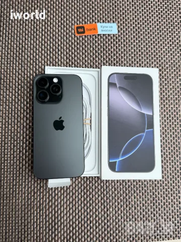  НОВ❗️256GB❗️ iPhone 16 Pro ❗️ Лизинг от 75лв/мес ❗️ Black Titanium ГАРАНЦИЯ❗️, снимка 1