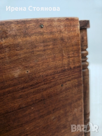 Винтидж табла за сервиране с ръчно резбовани флорални елементи, произход Индия около 1970 г. , снимка 7 - Декорация за дома - 53391589