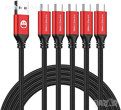 Нови 3M USB C дълъг кабел USB A към USB-C бързо зареждане 5 броя комплект, снимка 2 - USB кабели - 41650870