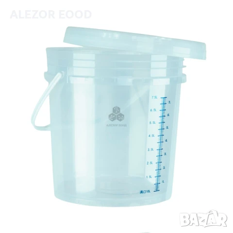 Прозрачна пластмасова градуирана кофа, Обем 10л. Деление 100 мл., 4350, снимка 3 - Друго търговско оборудване - 50699258