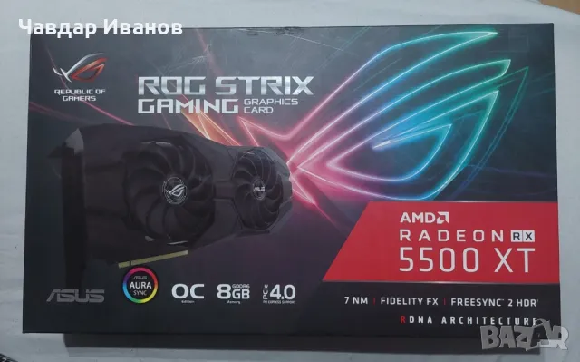 Asus ROG Strix RX5500XT 8GB, снимка 1