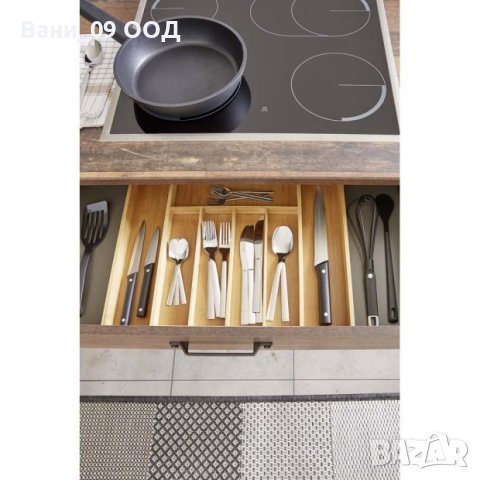 Разтеглящ се бамбуков органайзер за прибори , снимка 3 - Аксесоари за кухня - 42490904