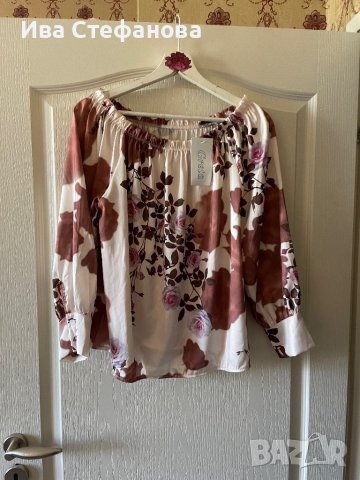 Страхотна нова елегантна one size универсален размер  блуза летен топ клонче рози , снимка 5 - Корсети, бюстиета, топове - 40325315