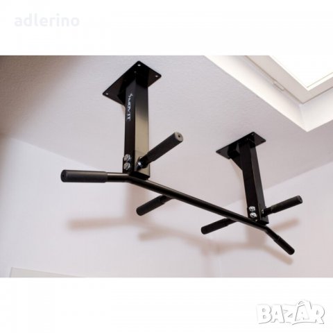 Професионален фитнес лост за набиране, за таван, 350 кг, черен, снимка 5 - Фитнес уреди - 34152298