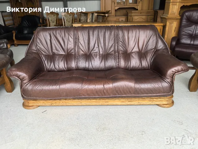 Диван естествена кожа 