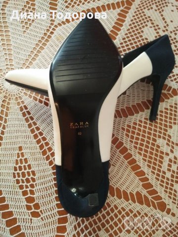 Елегантни средно високи дамски обувки 39-40 номер, снимка 7 - Дамски обувки на ток - 26459526
