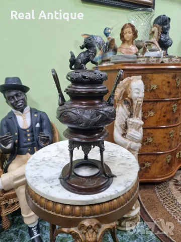 Стара голяма антикварна колекционерска китайска кадилница 